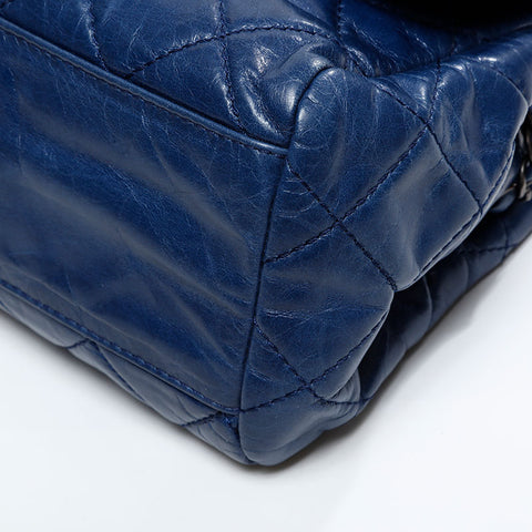 CHANEL Calfskin Matelasse 20s Shoulder Bag Navy WS20931