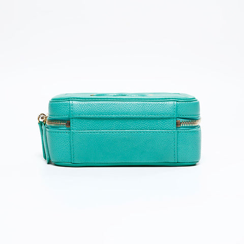 CHANEL CC Filigree Matelasse Mini Vanity 24th Series Shoulder Bag green WS20932