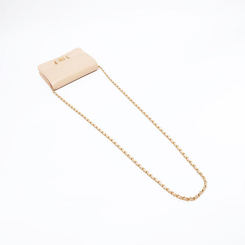 CHANEL CC Matelasse Mini Chain WOC 25th series Shoulder Bag beige WS20933