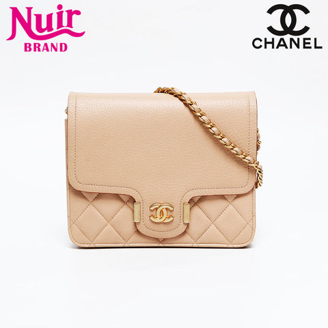 CHANEL CC Matelasse Mini Chain WOC 25th series Shoulder Bag beige WS20933