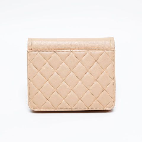 CHANEL CC Matelasse Mini Chain WOC 25th series Shoulder Bag beige WS20933
