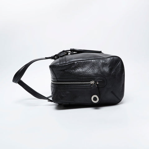 Leather Boston Bag Tote Bag black WS20934