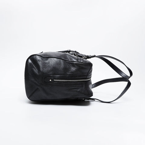 Leather Boston Bag Tote Bag black WS20934