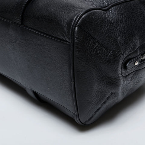 Leather Boston Bag Tote Bag black WS20934