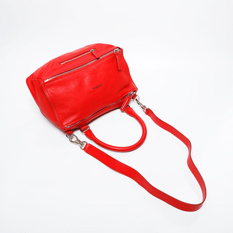 GIVENCHY Pandora Leather Shoulder Bag Red WS20935