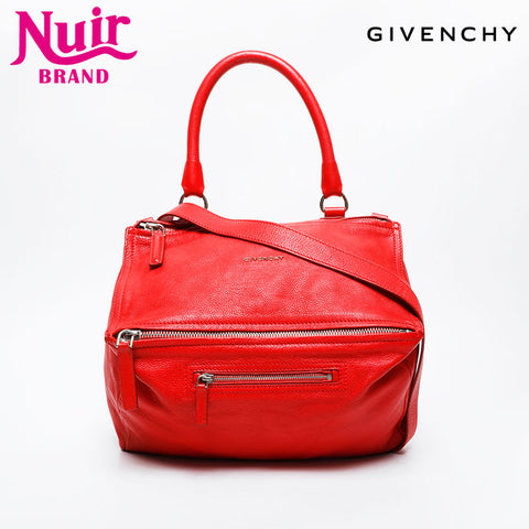 GIVENCHY Pandora Leather Shoulder Bag Red WS20935
