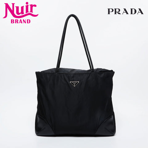 PRADA Nylon logo Shoulder Bag black WS20939