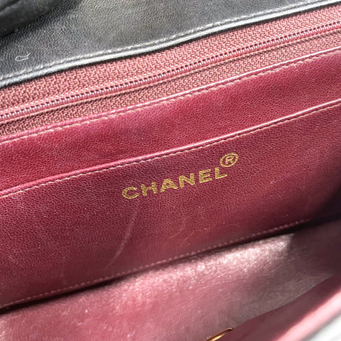 シャネル CHANEL ダイアナ チェーンショルダー 1991-1994年 ショルダーバッグ ラムスキン ブラック WS2093