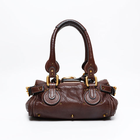 Chloe Leather Paddington Mini Handbag Brown WS20941