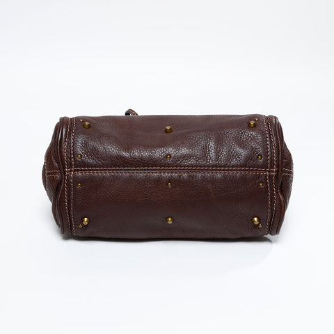 Chloe Leather Paddington Mini Handbag Brown WS20941
