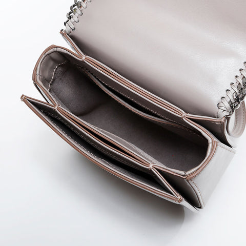 Stella McCartney ステラマッカトニー ファラベラボックス レザー  ショルダーバッグ グレー WS20943