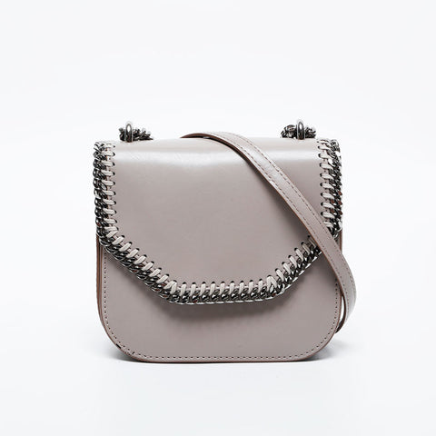 Stella McCartney ステラマッカトニー ファラベラボックス レザー  ショルダーバッグ グレー WS20943