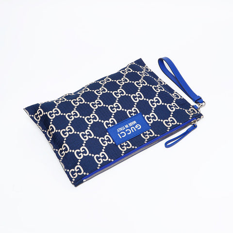 GUCCI GG canvas Clutch bag blue WS20945