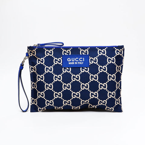 GUCCI GG canvas Clutch bag blue WS20945