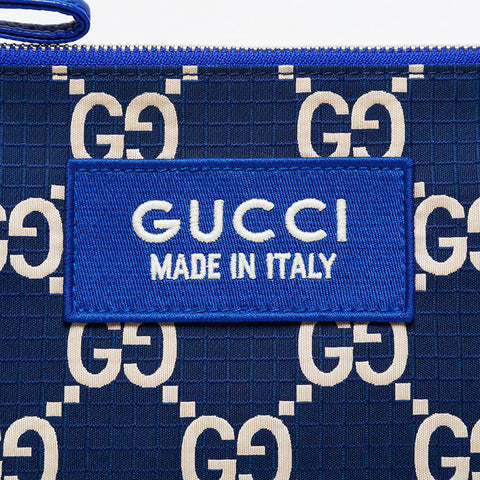 GUCCI GG canvas Clutch bag blue WS20945