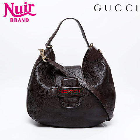 GUCCI Sherry line 2way Shoulder Bag Brown WS20947
