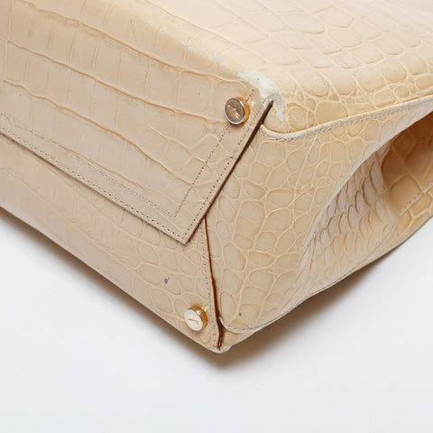 Salvatore Ferragamo Leather Vara Embossed Handbag yellow WS20950