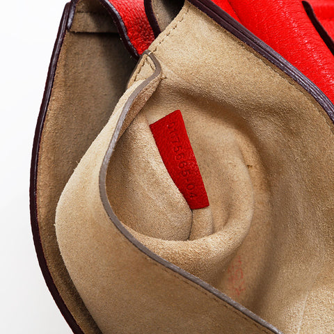 Chloe Drew Leather Shoulder Bag Red WS20952