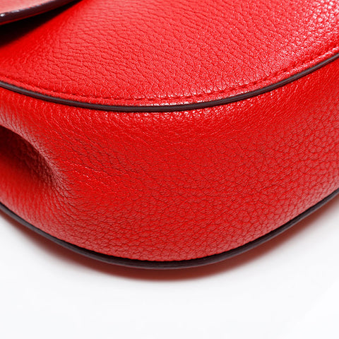 Chloe Drew Leather Shoulder Bag Red WS20952
