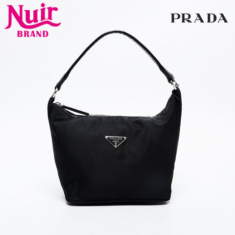 PRADA Nylon logo Handbag black WS20959