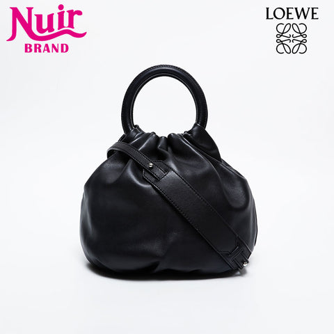 極美品 ロエベ LOEWE レザー 2way バウンズ ショルダーバッグ ブラック WS20961