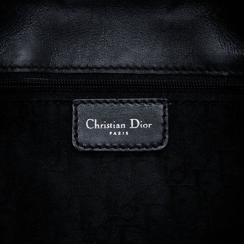 極美品 クリスチャンディオール Christian Dior ストリートシック レザー ショルダーバッグ ブラック WS20962