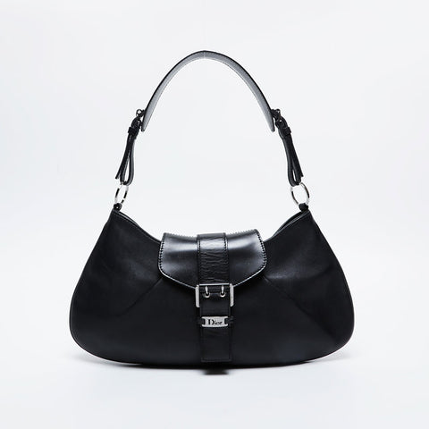 Christian Dior Street Chic Leather Shoulder Bag black WS20962