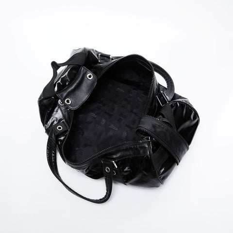 GUCCI PVC logo Boston bag black WS20964