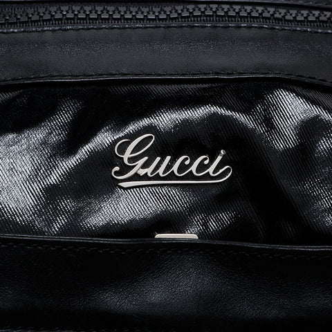 GUCCI PVC logo Boston bag black WS20964