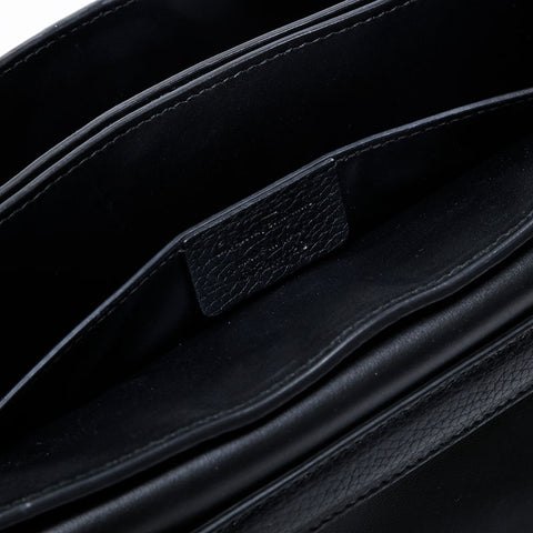 Salvatore Ferragamo Leather Gancini Shoulder Bag black WS20968