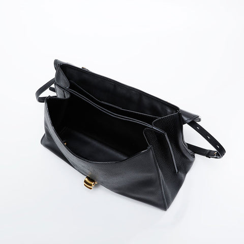 Salvatore Ferragamo Leather Gancini Shoulder Bag black WS20968