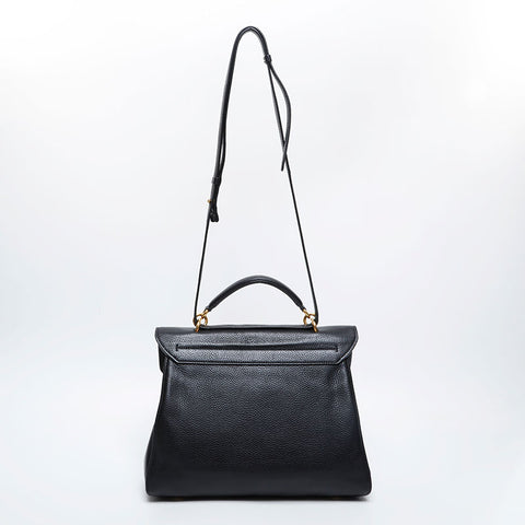 Salvatore Ferragamo Leather Gancini Shoulder Bag black WS20968
