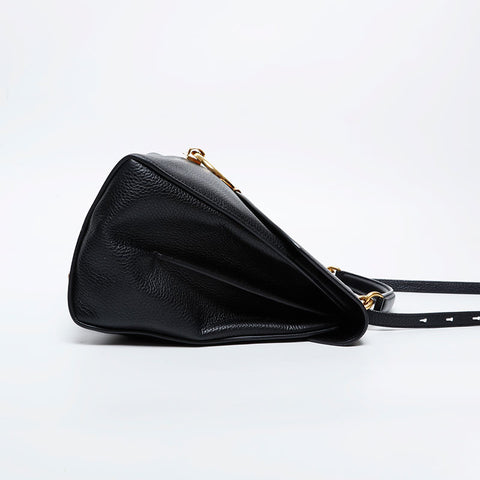 Salvatore Ferragamo Leather Gancini Shoulder Bag black WS20968