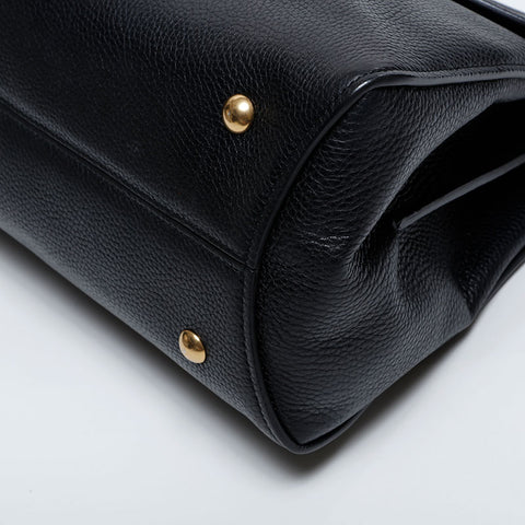 Salvatore Ferragamo Leather Gancini Shoulder Bag black WS20968