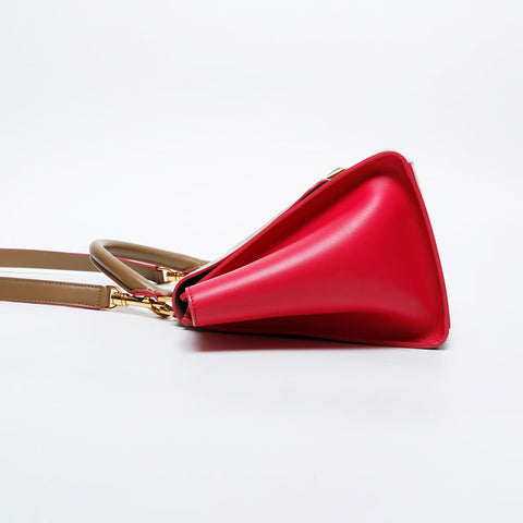 CELINE Pink Leather Trapeze Shoulder Bag beige WS20971