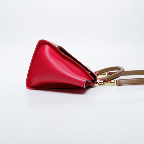 CELINE Pink Leather Trapeze Shoulder Bag beige WS20971