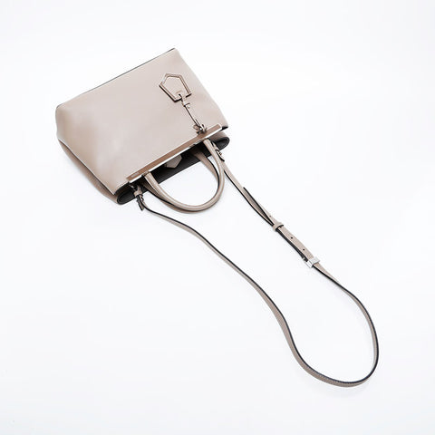 FENDI Twojours Leather Shoulder Bag beige WS20972