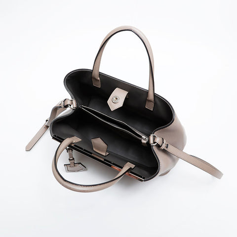 FENDI Twojours Leather Shoulder Bag beige WS20972