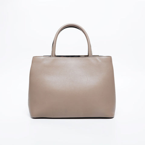 FENDI Twojours Leather Shoulder Bag beige WS20972