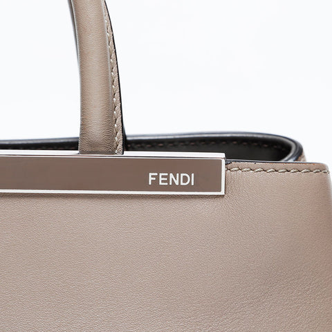 FENDI Twojours Leather Shoulder Bag beige WS20972