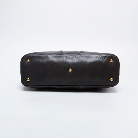 YVES SAINT LAURENT Leather Muse Shoulder Bag gray WS20973