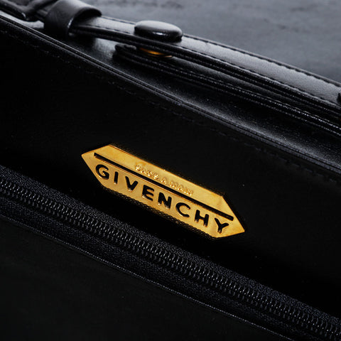 GIVENCHY Leather 2way Handbag black WS20974