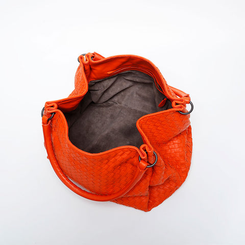 BOTTEGAVENETA INTRECCIATO Shoulder Bag Orange WS20975