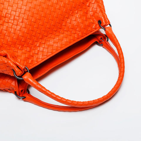 BOTTEGAVENETA INTRECCIATO Shoulder Bag Orange WS20975