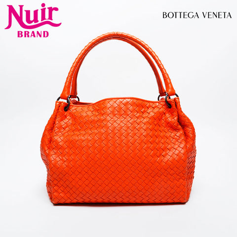 BOTTEGAVENETA INTRECCIATO Shoulder Bag Orange WS20975