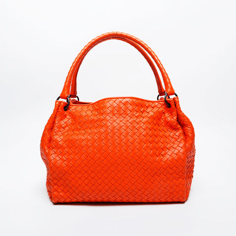 BOTTEGAVENETA INTRECCIATO Shoulder Bag Orange WS20975