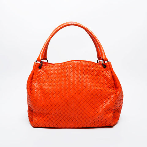 BOTTEGAVENETA INTRECCIATO Shoulder Bag Orange WS20975