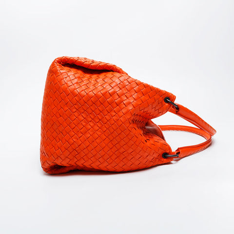 BOTTEGAVENETA INTRECCIATO Shoulder Bag Orange WS20975