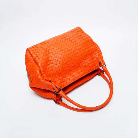 BOTTEGAVENETA INTRECCIATO Shoulder Bag Orange WS20975