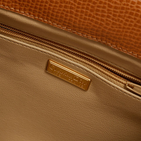 Christian Dior Embossed leather Backpack Â· Daypack Brown WS20976